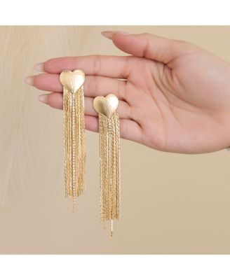 Gold Chain Tassel Earrings
