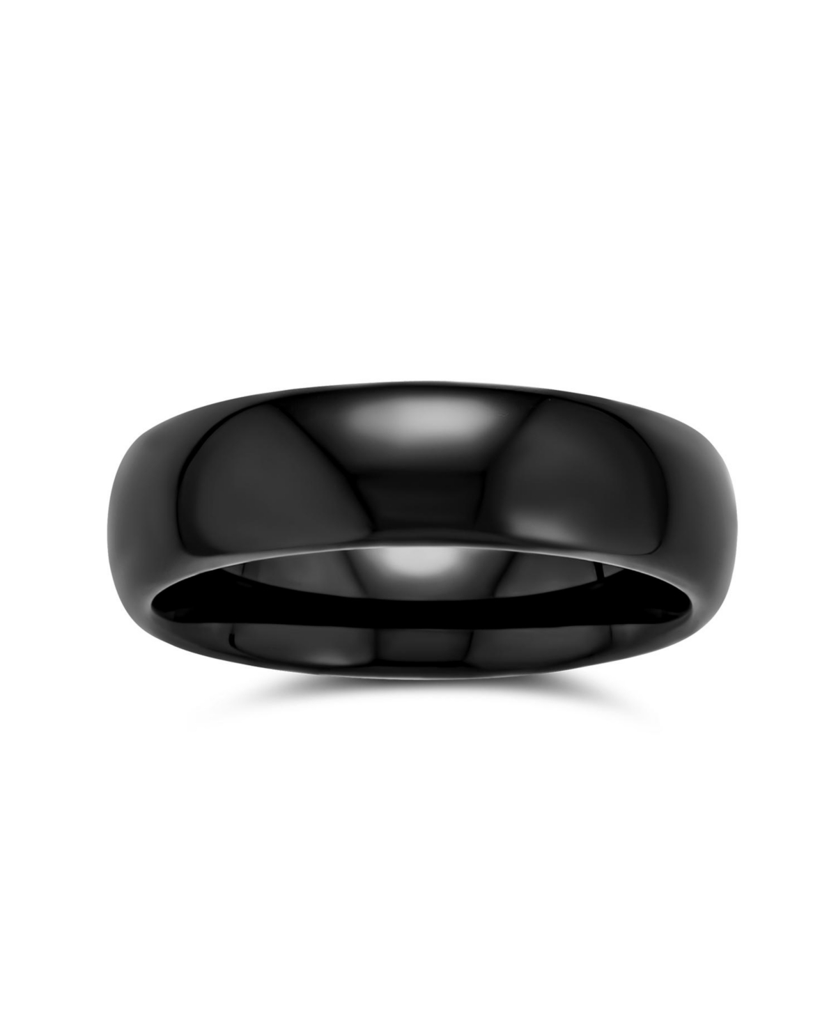 Bling Jewelry Plain Simple Dome Titanium Eternity Band Ring Comfort Fit 6mm