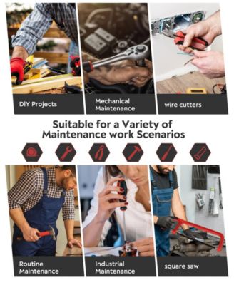 328-Piece Household Hand Tool Set with Storage Case &amp;#x2013; All-in-One Repair Kit for Home, Garage, Car, and Office Use