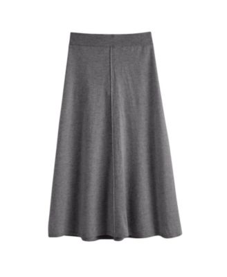 Women's Wool Cashmere Midi Skirt