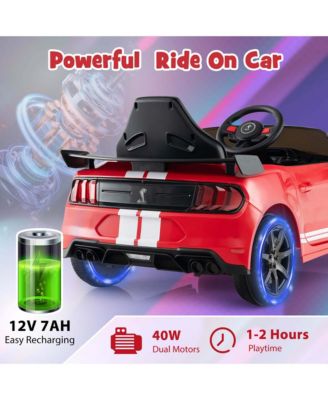 12V Kids Ride on Car Licensed Ford Mustang Shelby GT500 w/ Remote Control
