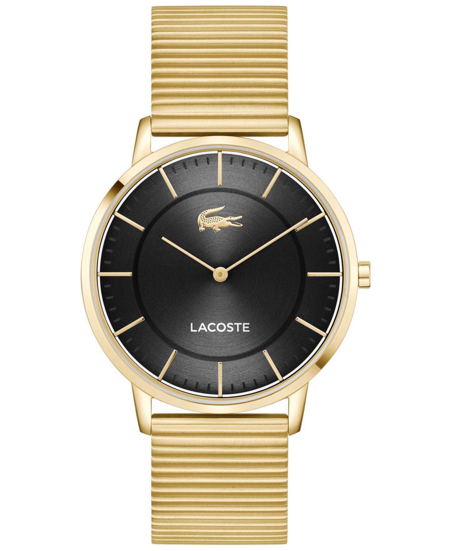 Мужские часы Lacoste Crocorigin Gold Tone Stainless Steel Bracelet Watch, 40.5mm — фото 1