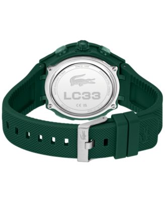 Men's LC33 Green Silicone Strap Watch, 44.8mm