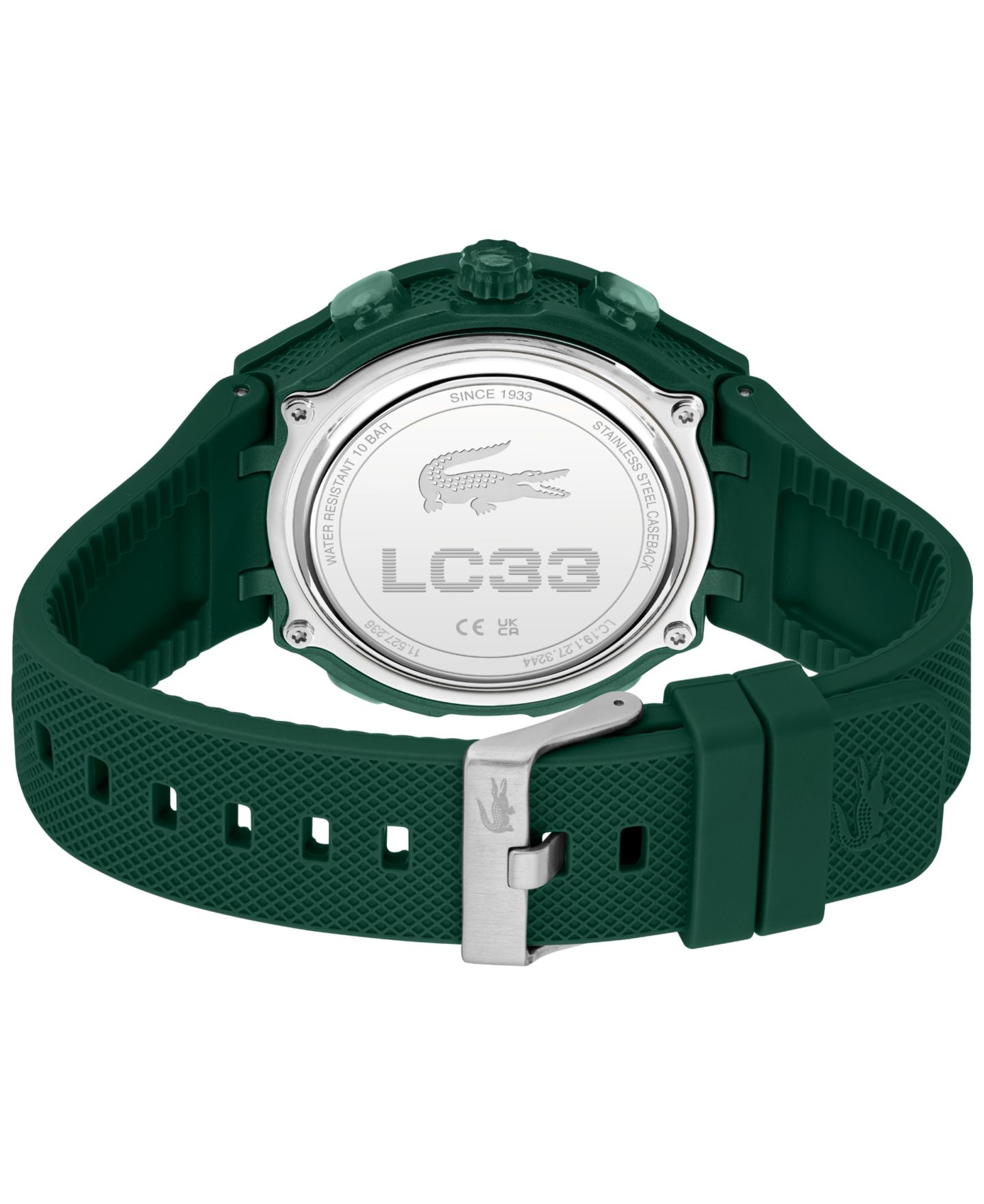 Мужские часы Lacoste LC33 Green Silicone Strap Watch, 44.8mm — фото 3