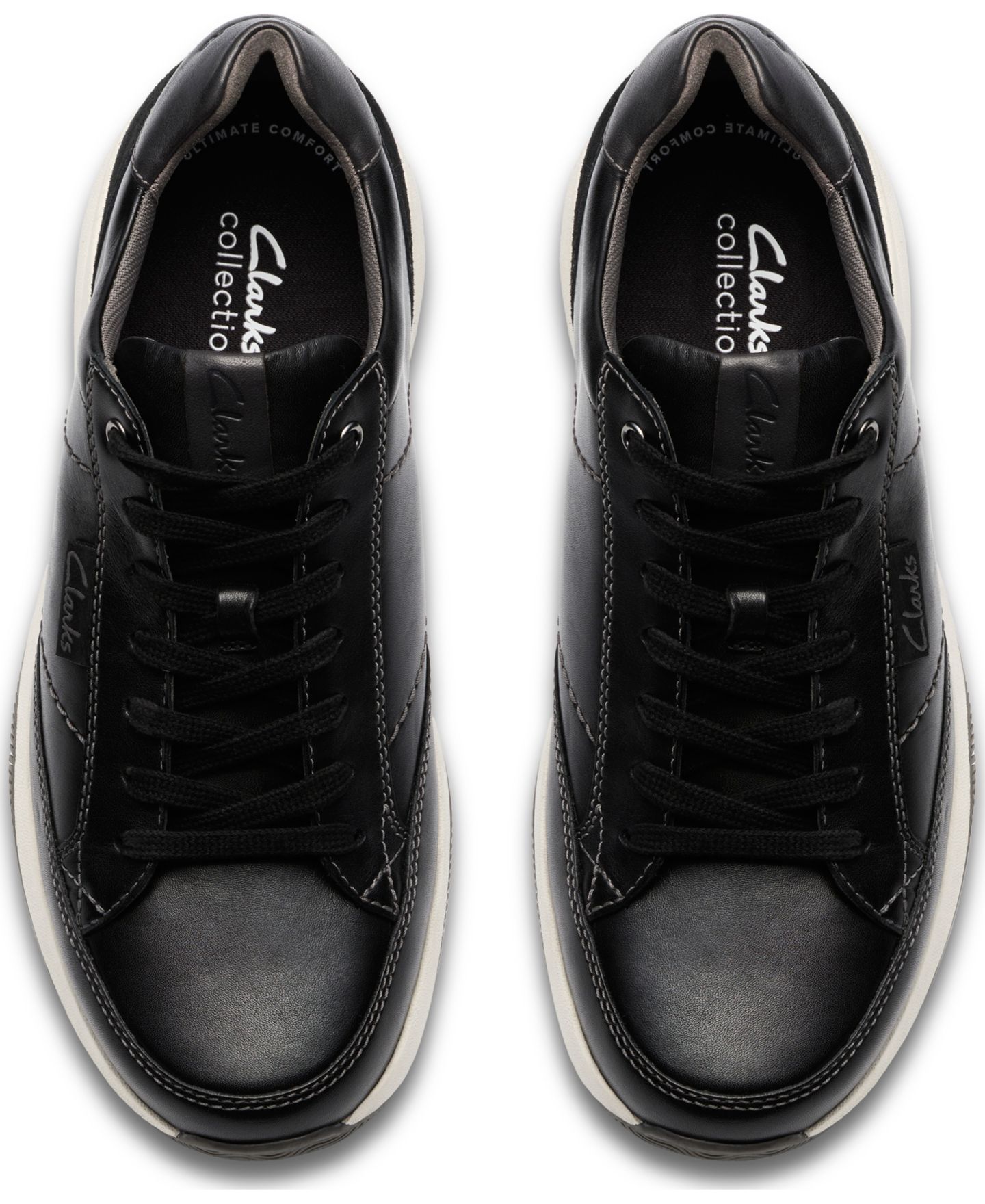 Мужские кроссовки Clarks Townview Casual Lace Up, цвет: Чёрный кожаный — фото 5