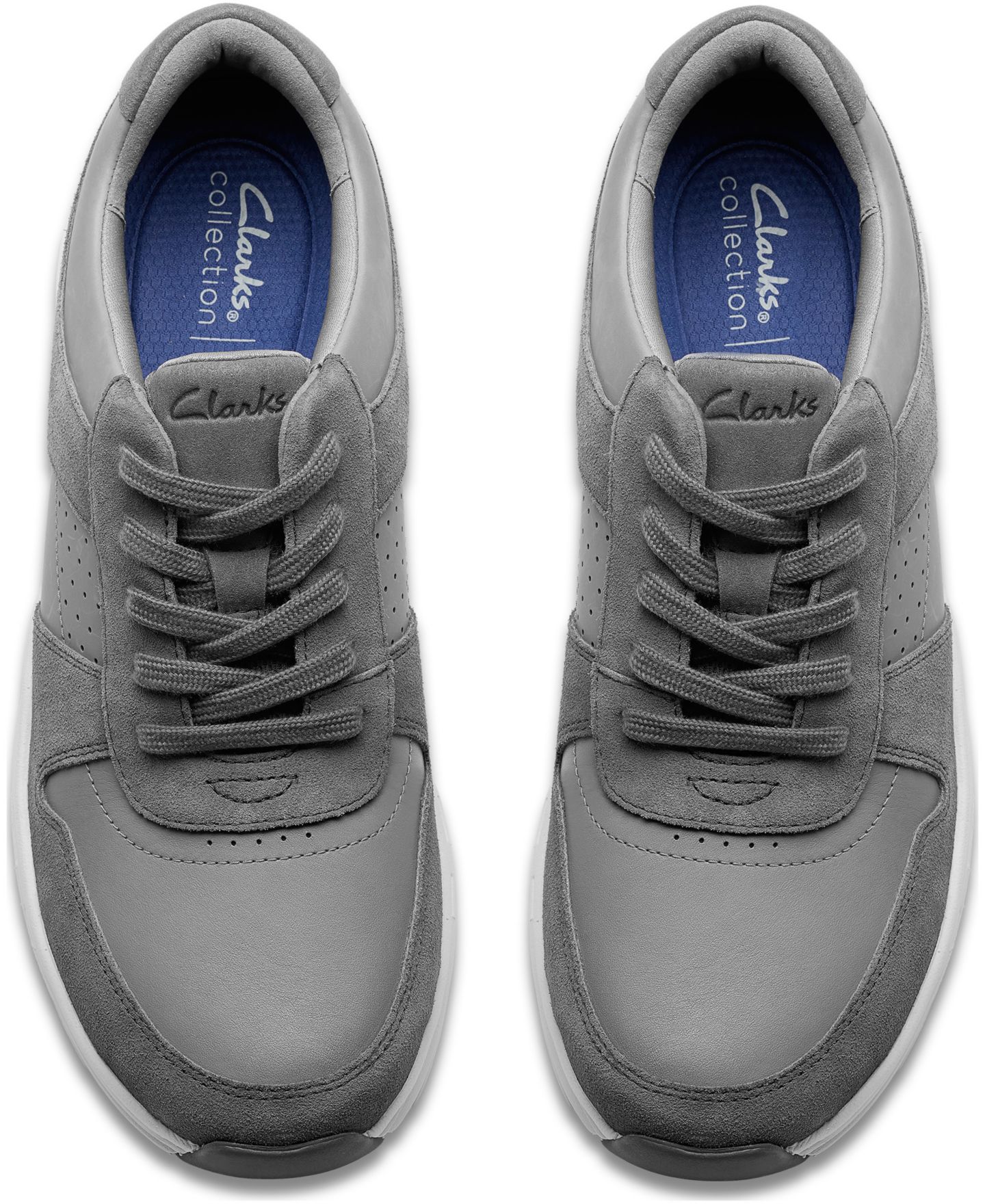 Мужские кроссовки Clarks Motion Trek GO Casual Lace Up, цвет: Серый кожаный — фото 5