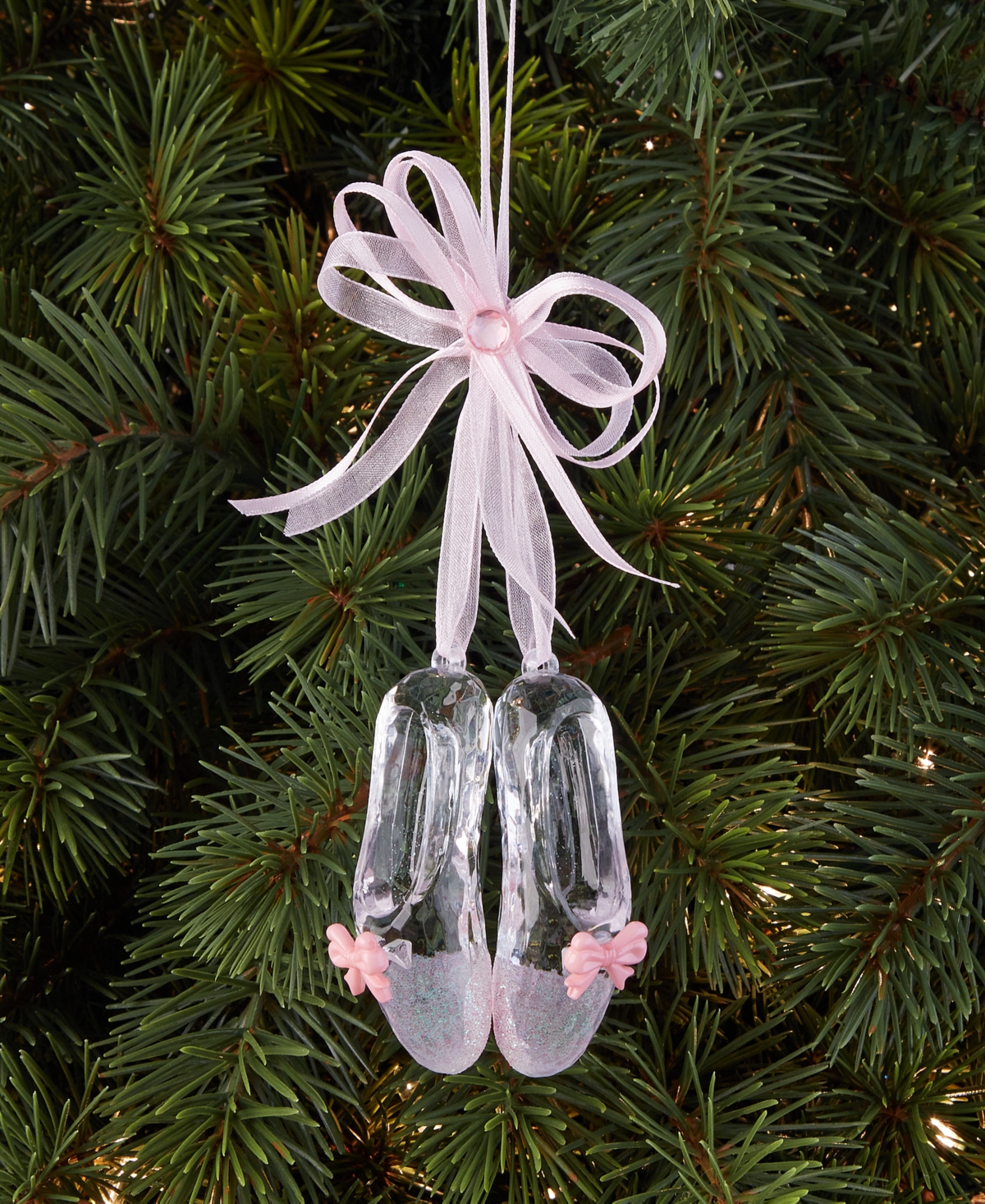 Holiday Lane Ballerina Shoes Ornament, Macy's Exclusive In Transparent