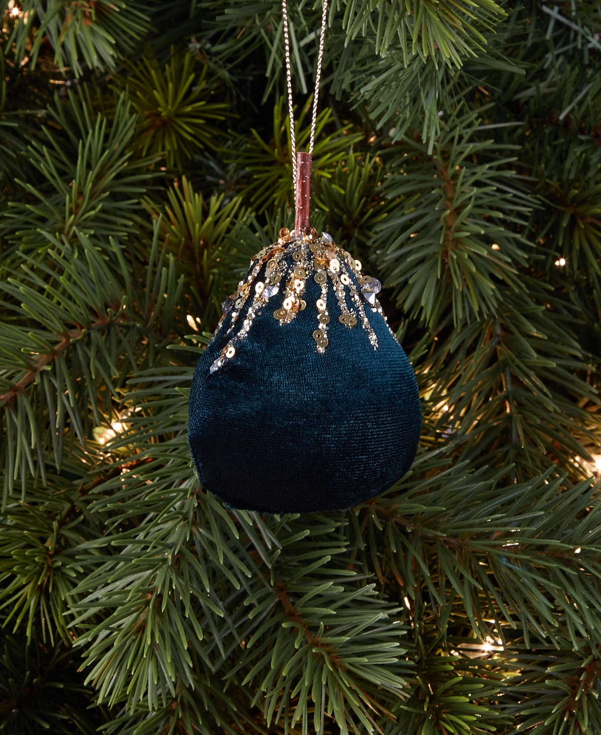 Holiday Lane Enchanted Emerald Fabric Pear Ornament, Macy's Exclusive In Multi