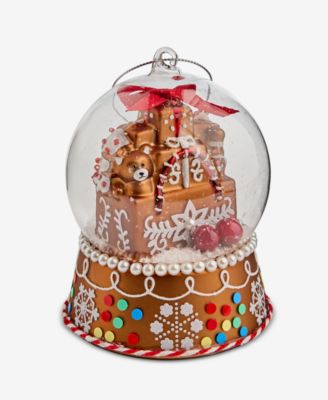 Gingerbread Village Glass Snow Globe Ornament, Macy's Exclusive