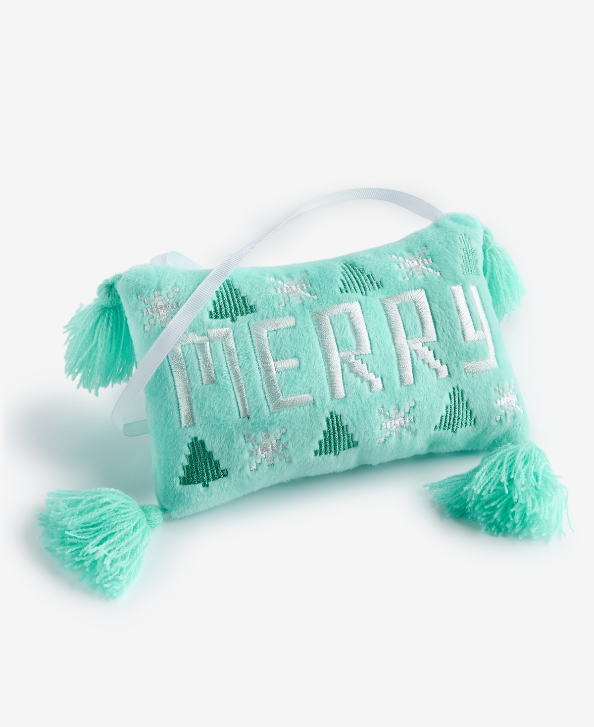 Holiday Lane Merry Magic Merry Pillow Ornament, Macy's Exclusive In Green