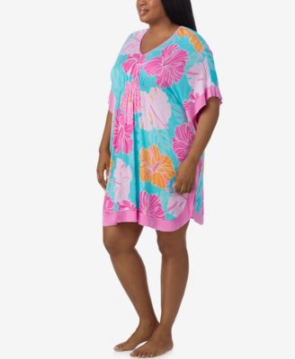 Plus Size Short Sleeves Sleepwear Caftan