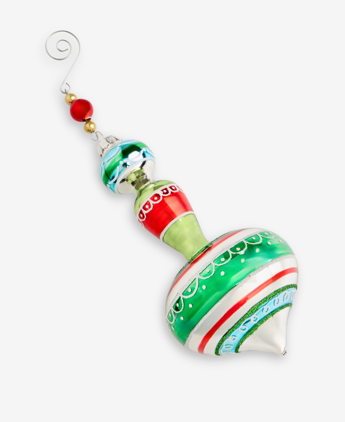 Holiday Lane Merry Magic Glass Finial Ornament, Macy's Exclusive In Transparent