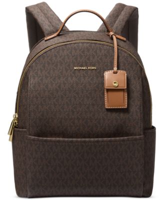 Michael Kors Sable Medium Signature Logo Backpack