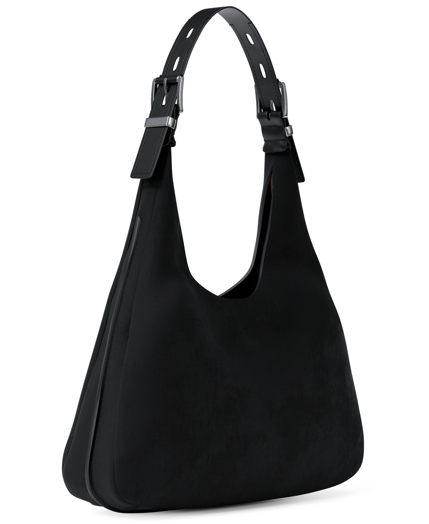Женская сумка Michael Kors Nolita Large Nubuck Hobo Shoulder, цвет: Чёрный — фото 4