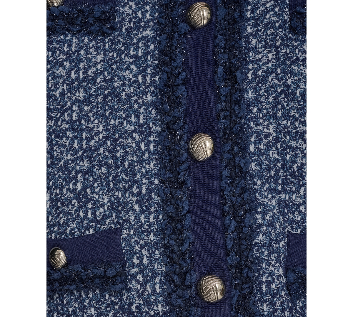 Karl Lagerfeld Petite Button-front Cardigan In Black