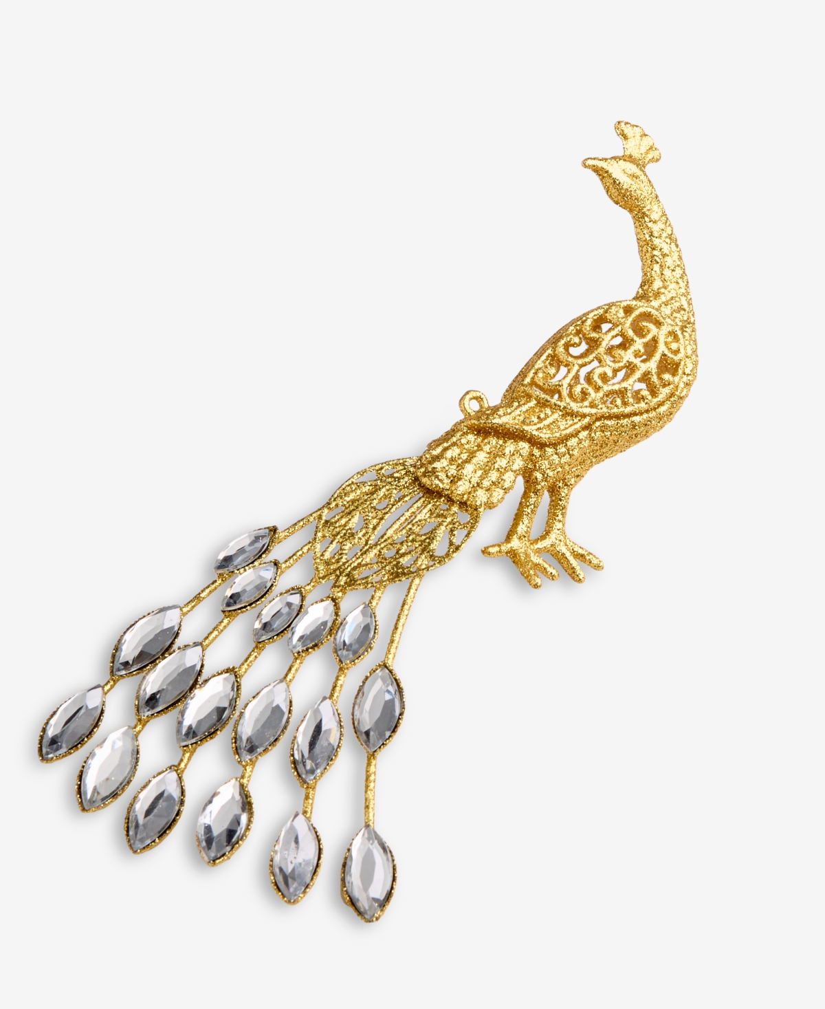 Holiday Lane Christmas Glitters Peacock Ornament, Macy's Exclusive In Transparent