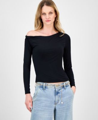 GUESS - Women's Julianna Long-Sleeve Asymmetric Top