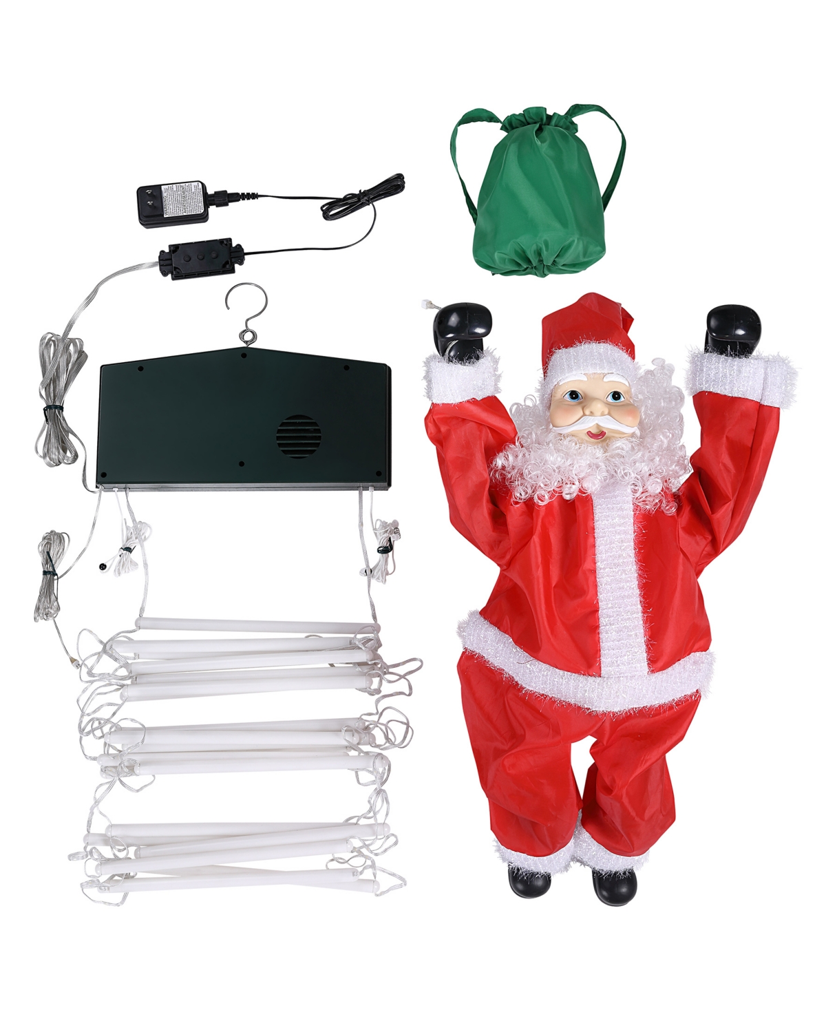 Mr. Christmas Super Climbing Outdoor Rope Ladder Climbing Santa In Multi