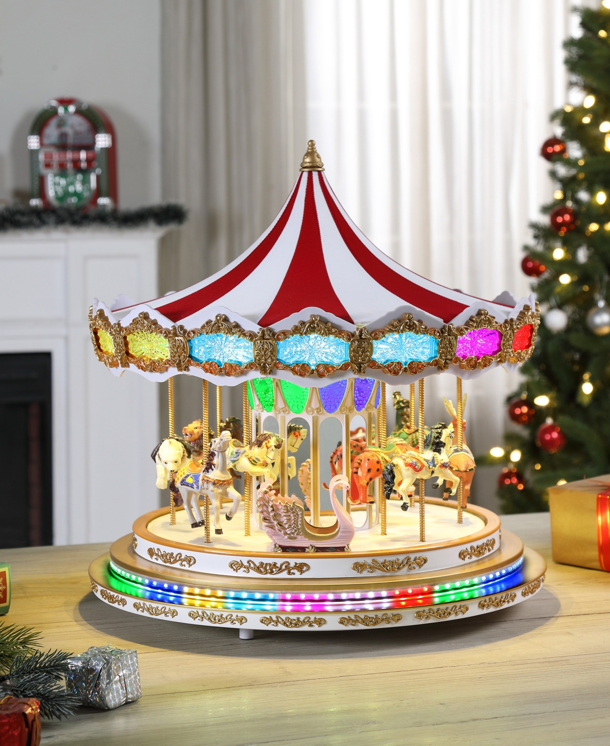 Mr. Christmas Deluxe Holiday Light Show Carousel