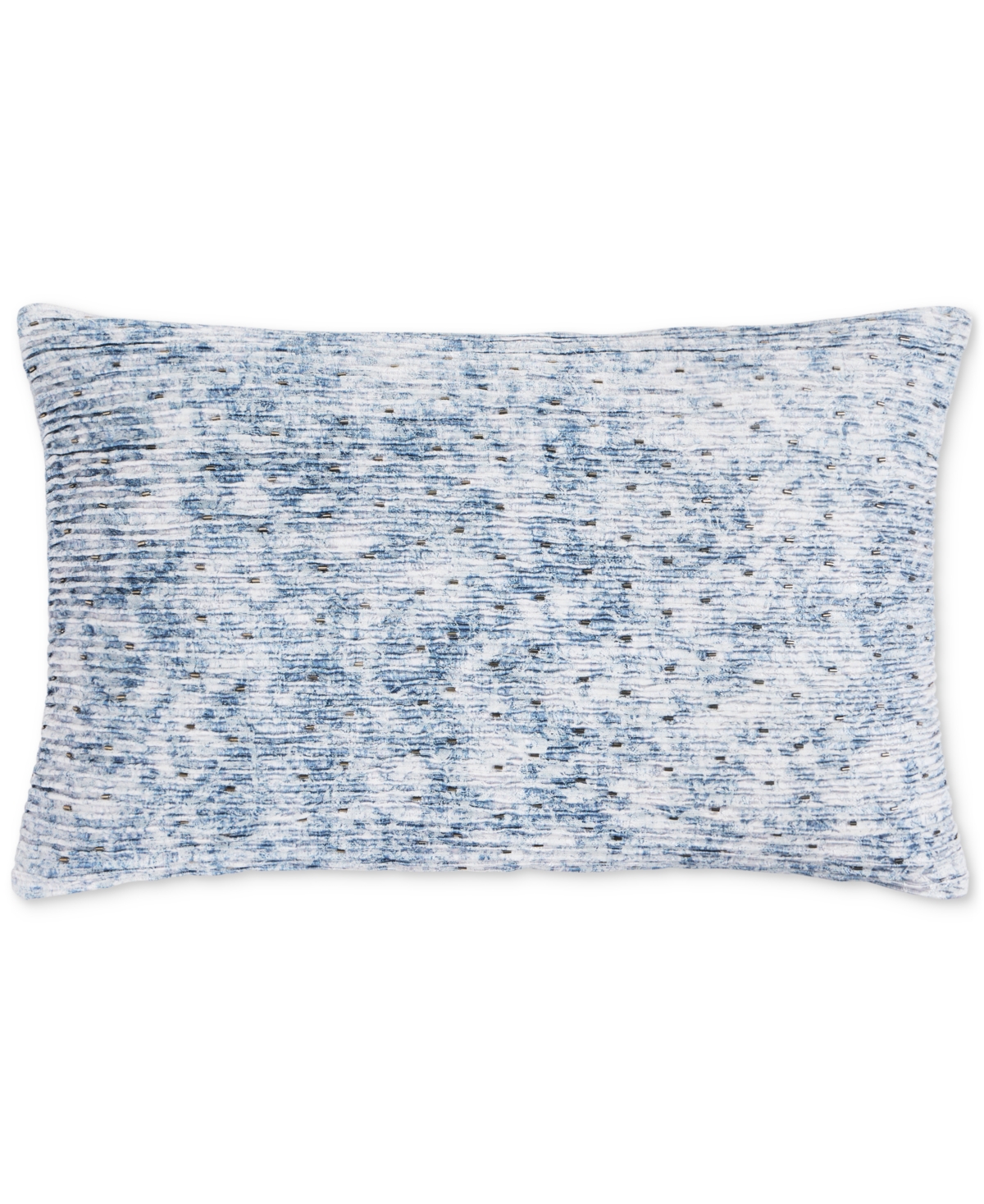 Hotel Collection Crystalline Micropleated Decorative Pillow, 14" X 22", Macy's Exclusive In Gray