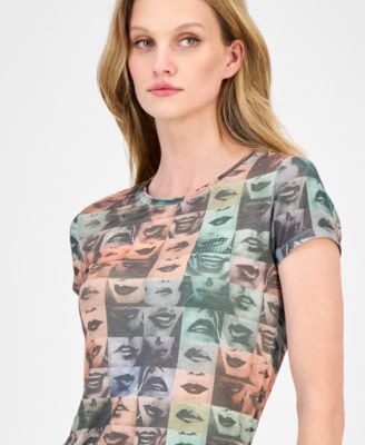 Women's Embellished Lips T-Shirt