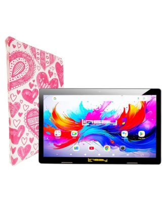 10.1"Octa Core 256GB Storage Android 15 Tablet with Love shape Case