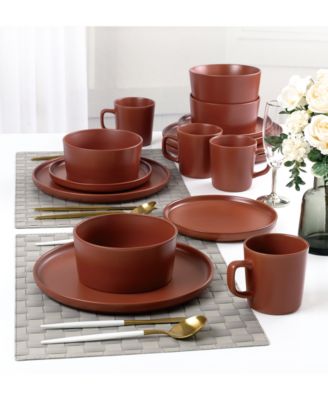 Red 16-Pc. Dinnerware Set, Service for 4