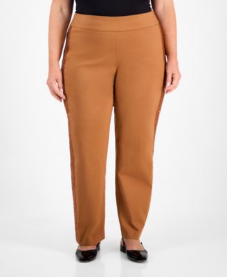 Plus Size Side-Sequin Cambridge Pants