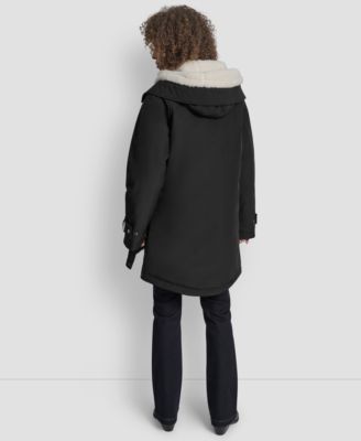 Women's Faux-Fur-Lined Hooded Softshell Coat