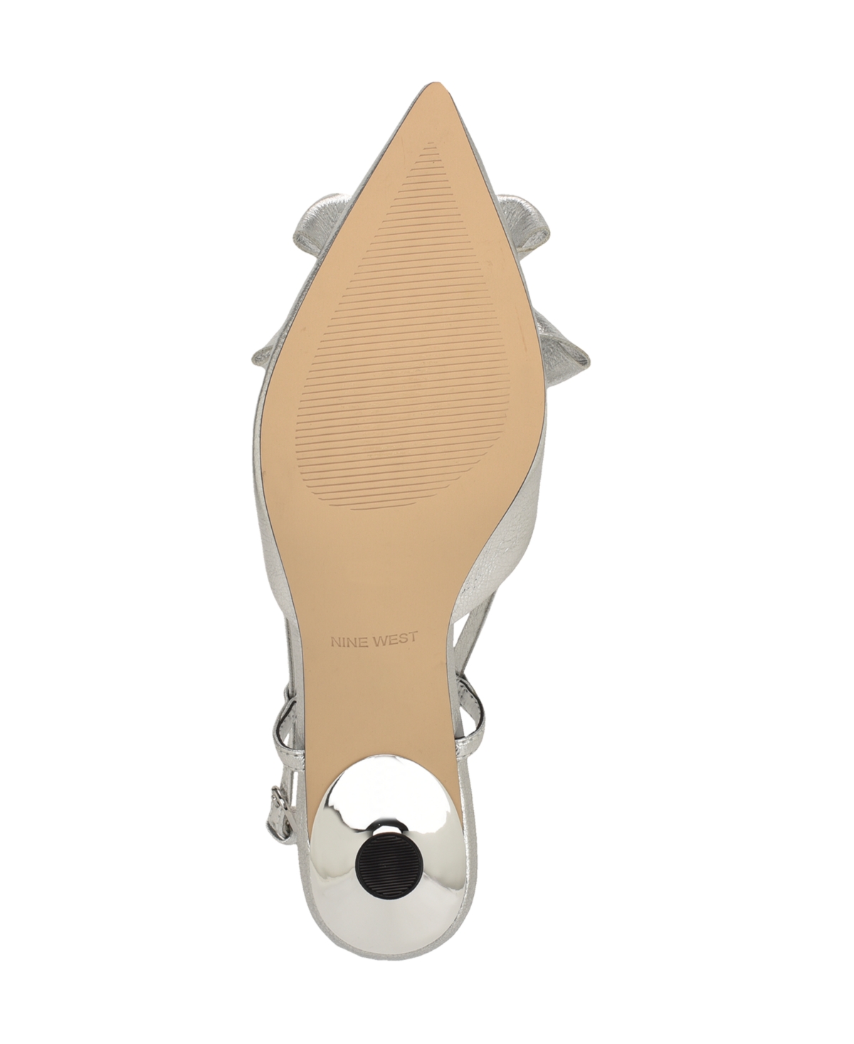 Nine West Raska Slingback Pointed Toe Pump In Silver