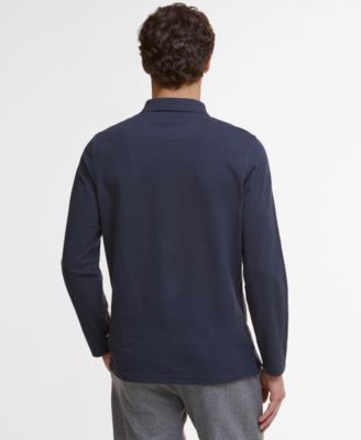 Men's Blaine Tailored-Fit Tartan Long-Sleeve Polo Shirt