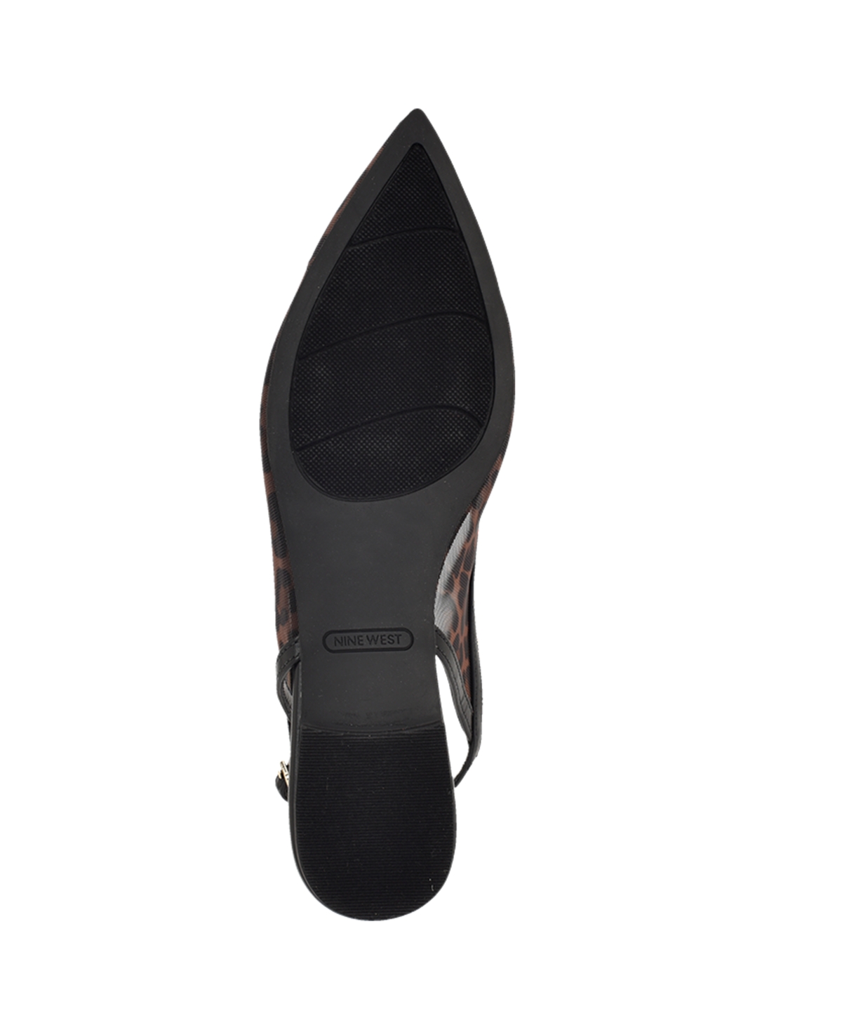 Nine West Brin Mesh Slingback Flat In Animal Print