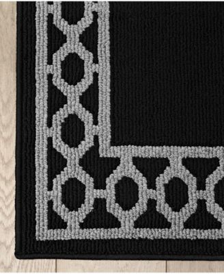 Christine Trellis Border Tufted Runner Rug, 30" x 144"