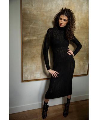 Women's Margot Pointelle Lace Slim Knit Dress