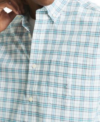 Men's Short Sleeve Tattersall Button-Down Shirt