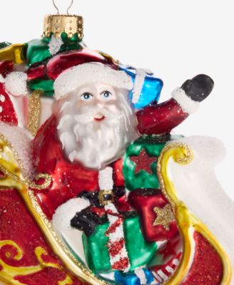 Thanksgiving Day Parade 2025 Glass Santa's Sleigh Ornament, Macy's Exclusive