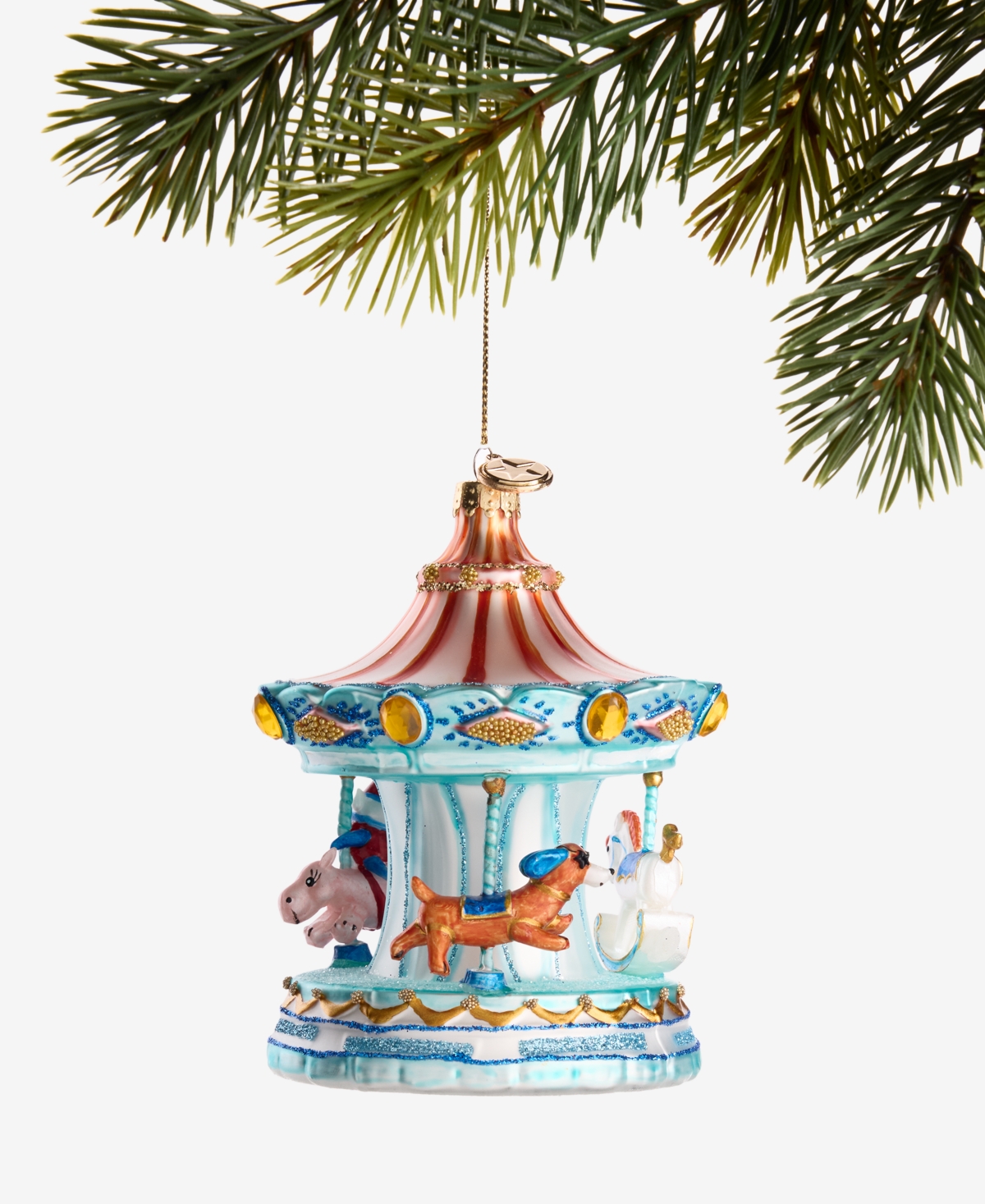 Macy's Thanksgiving Day Parade 2025 Glass Carousel Ornament,  Exclusive In Blue