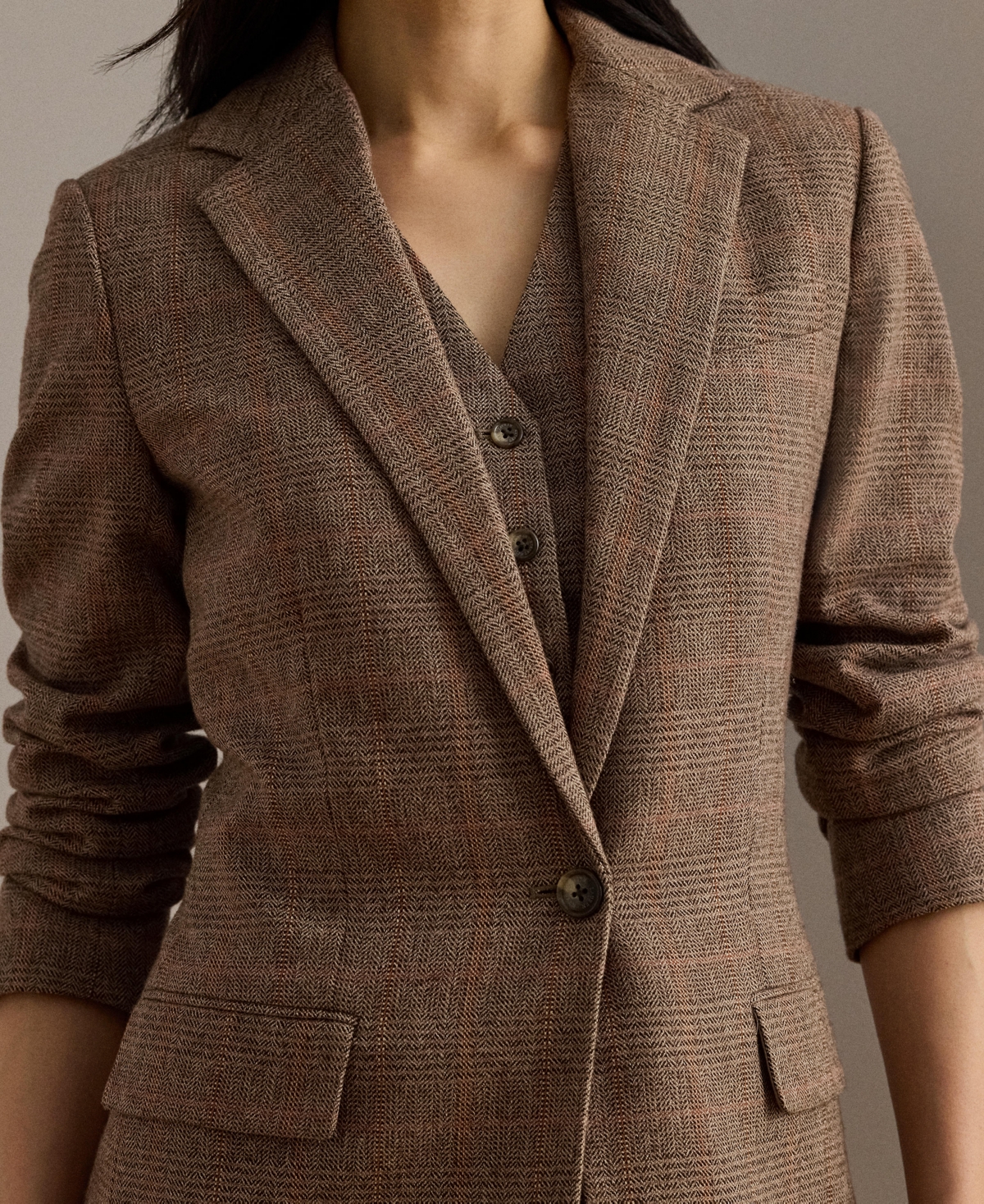 Ralph Lauren Women's Glen Plaid Cotton-blend Blazer