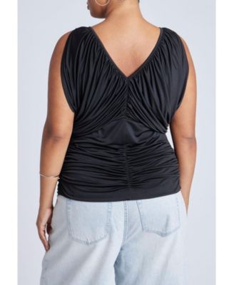 Women's Plus Size Fringe Sequin Off The Shoulder Top