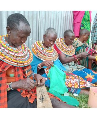 Conservation Pride & Purpose Hand Beaded Bracelet, Rainbow of Maasai Glass Beads