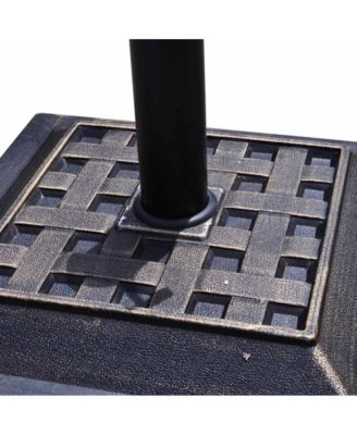 17.5 Inch Heavy Duty Square Umbrella Base Stand of 30 lbs for Outdoor