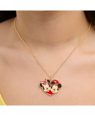 FASHION MINNIE MOUSE NECKLACE & EARRING SET-IMITATION YG PLT