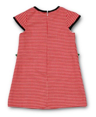 Houndstooth Dress With Flowers