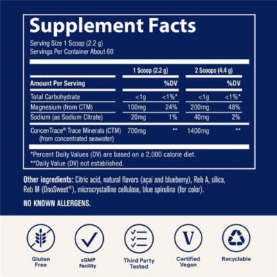 ConcenTrace Daily Mineral Powder Supports Energy & Digestion - 60 Servings