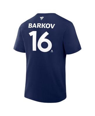Men's Aleksander Barkov Navy Florida Panthers 2025 Stanley Cup Champions Authentic Pro Name Number T-Shirt
