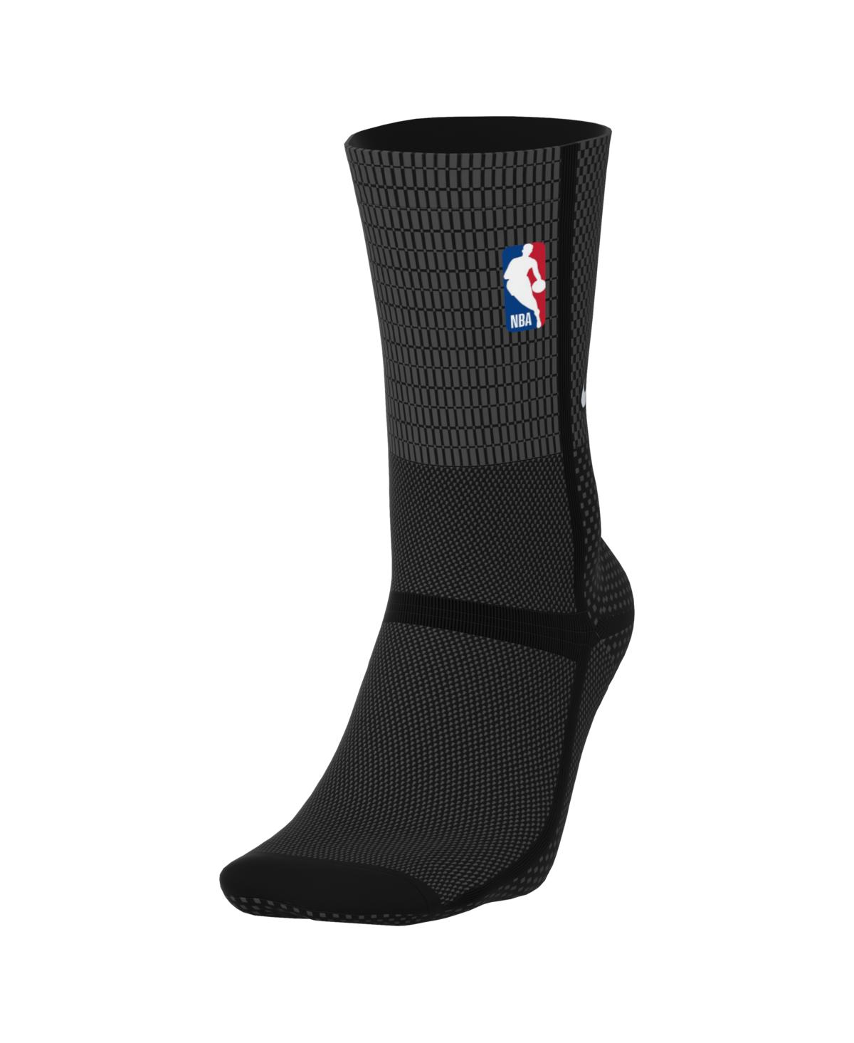 Men's and Women'sÂ Black Nba Logo man Unicorn Cushion Crew Socks - Black