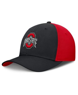 Nike - Men's Black/Scarlet Ohio State Buckeyes 2025 Sideline Rise Local Performance Flex Hat