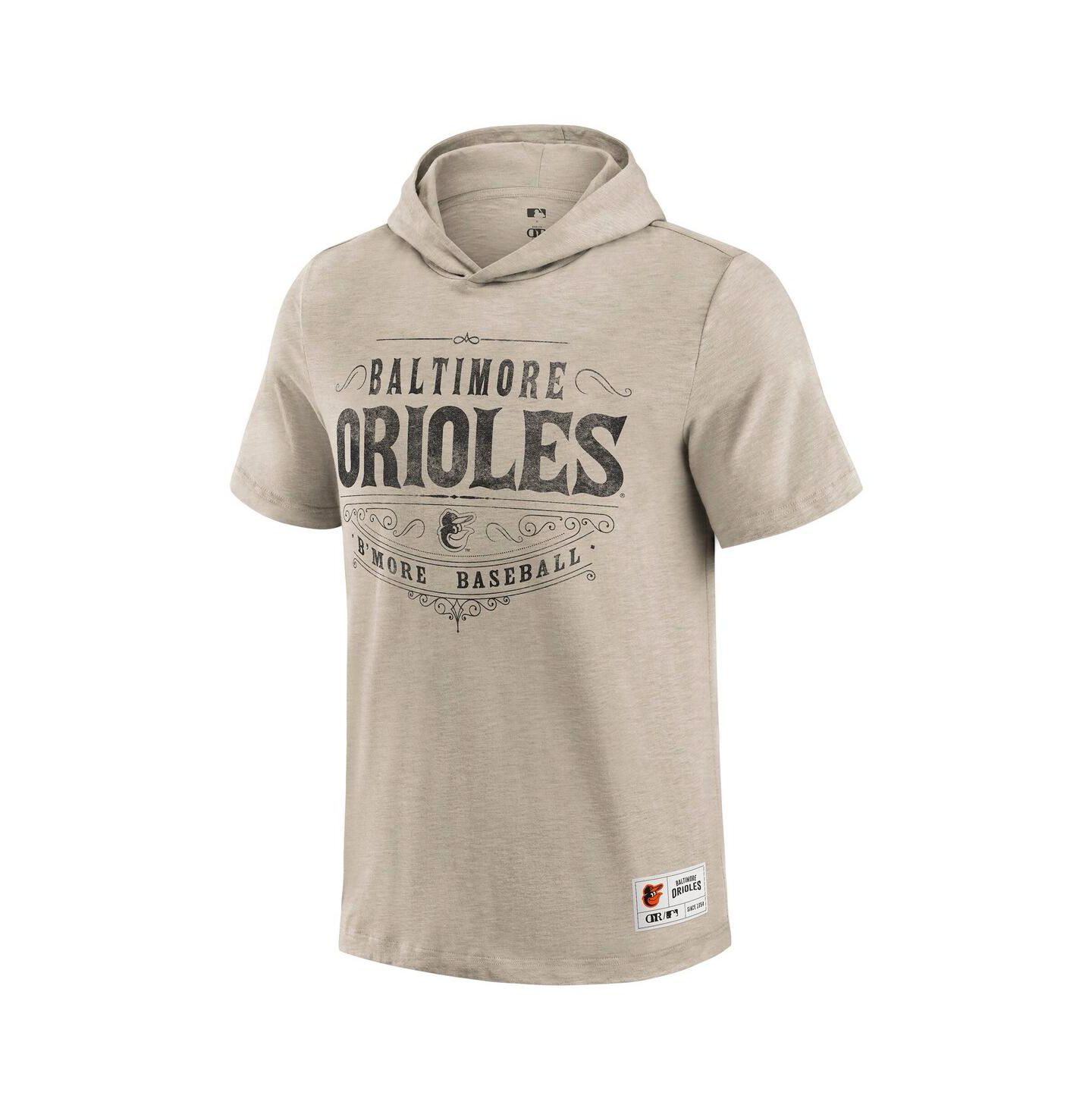 Мужская футболка Fanatics Darius Rucker Collection by Tan Baltimore Orioles Hooded — фото 3
