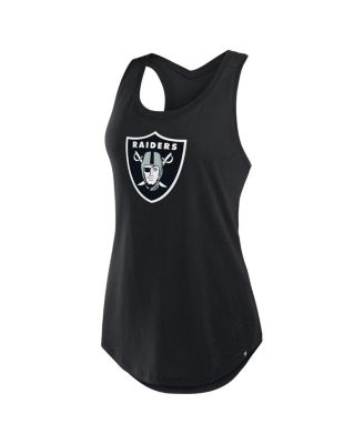 Women's Black Las Vegas Raiders Iron Fan Tank Top