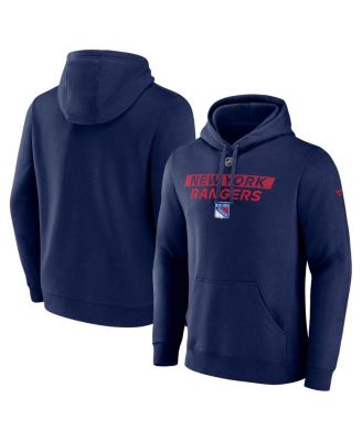 Fanatics - Men's Navy New York Rangers Authentic Pro Core Primary Fleece Pullover Hoodie